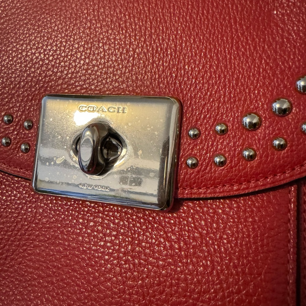 Red Coach Mini Backpack - Picture 2 of 9